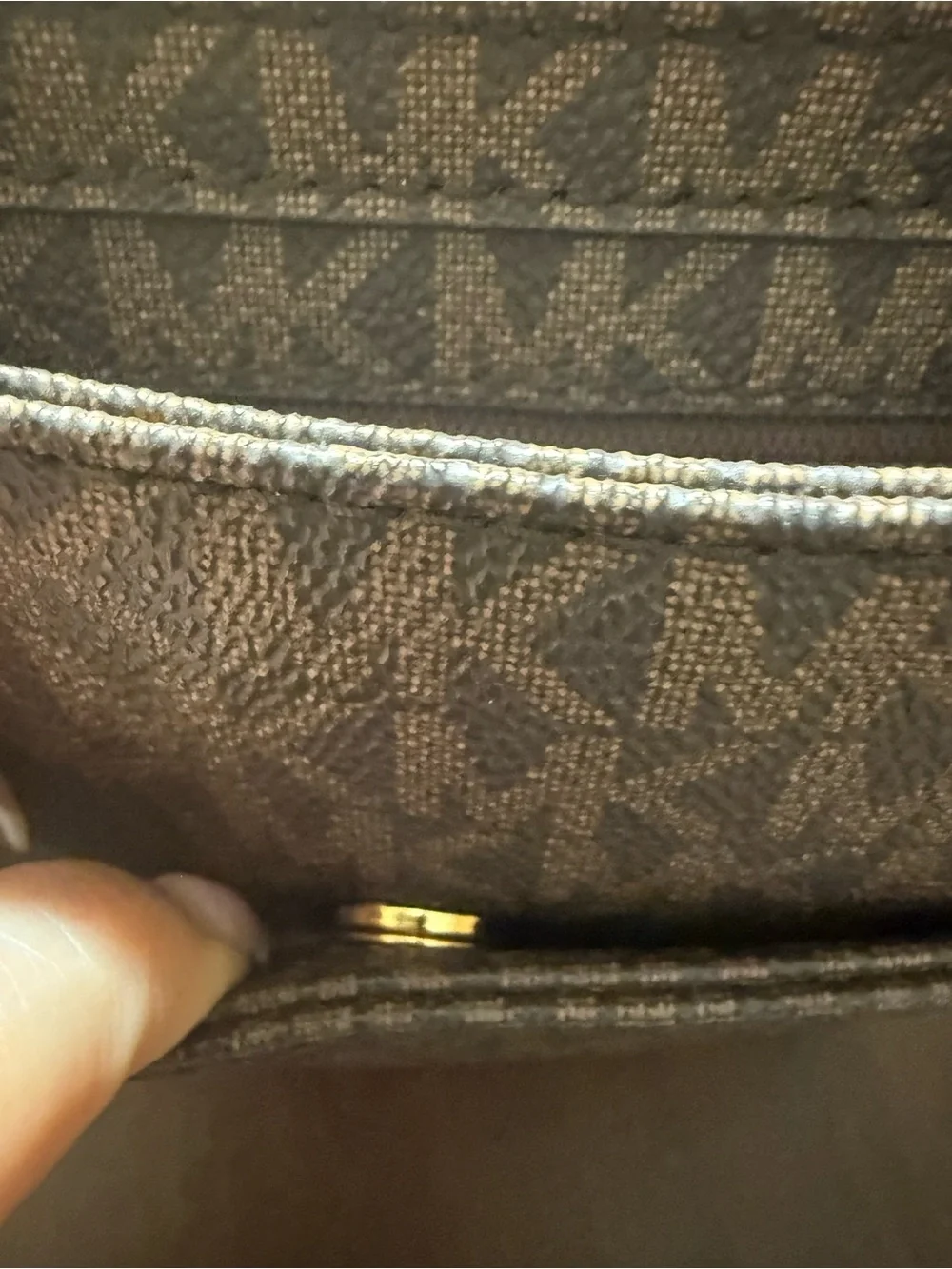 Michael Kors Brown Monogram Jet Set Travel Messenger Crossbody